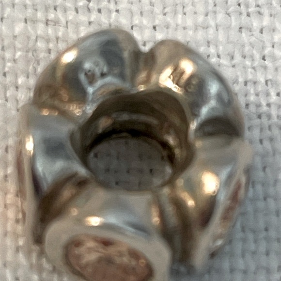 Authentic Pandora Oval Lights Champagne Zirconia and Silver Charm - Picture 3 of 3